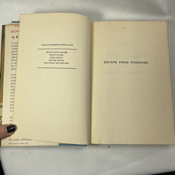 Escape from Paradise by Katharine Newlin Burt Sears Readers Club Vintage Book - Picture 5 of 12
